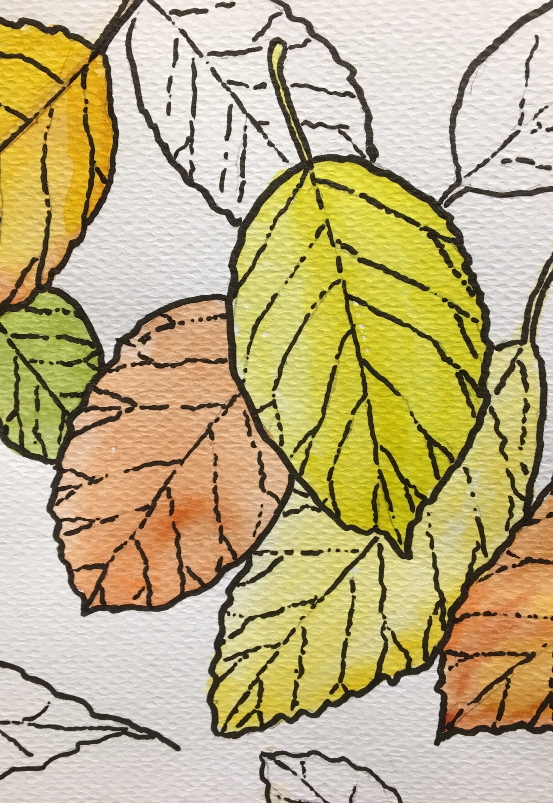 painted leaves